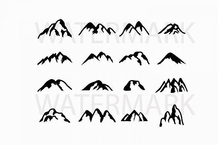 Bundle Mountain - SVG/JPG/PNG Hand Drawing