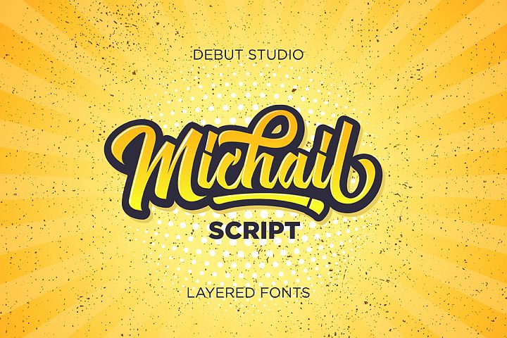 Michail Script - Layered Fonts