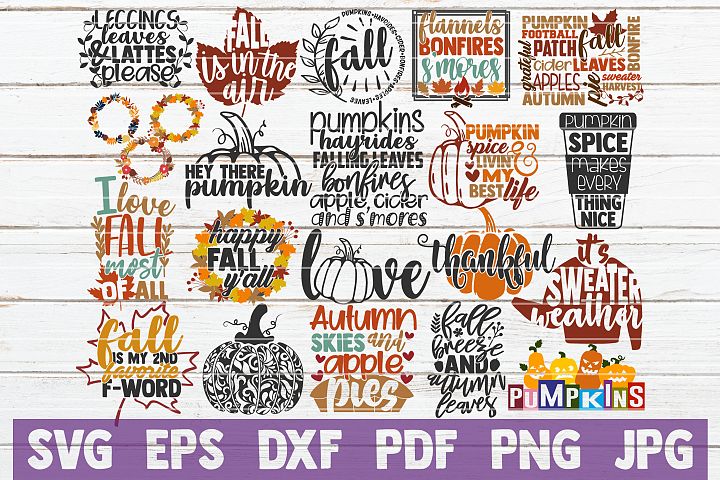 Fall SVG Bundle | SVG Cut Files | Autumn SVG Print