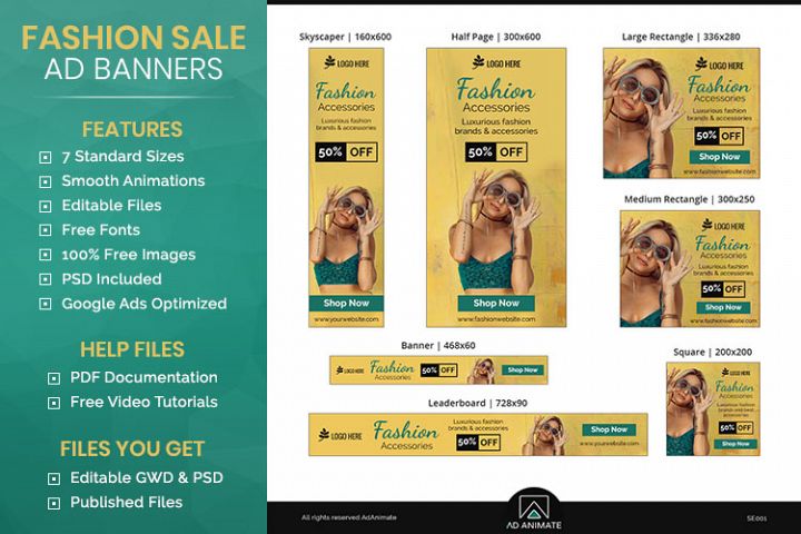 Shopping E Commerce Fashion Accessories Banner Se001