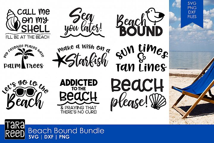Beach Bound - Beach SVG and Cut Files for Crafters
