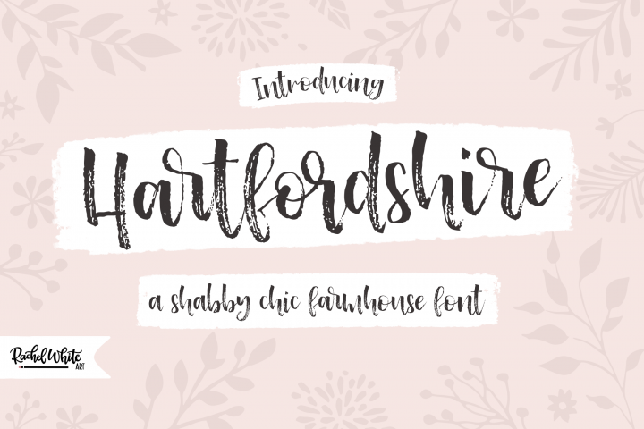 Hartfordshire, a shabby chic farmhouse font