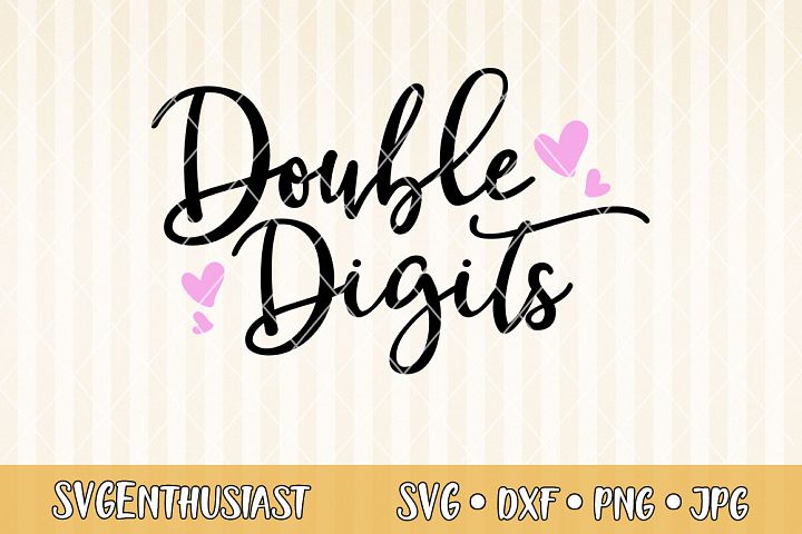 Download Double digits SVG cut file