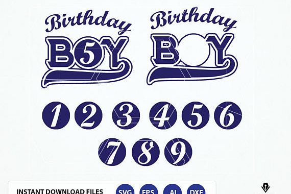 Birthday Boy Design Template. Baseball Birthday Boy Svg, dxf, eps