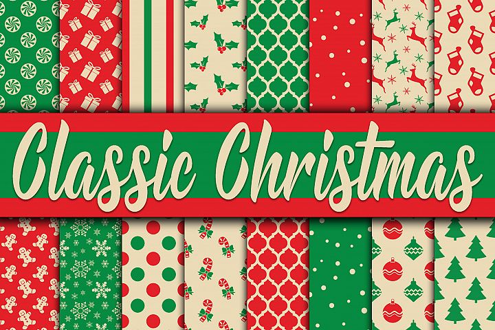 Classic Christmas Digital Paper