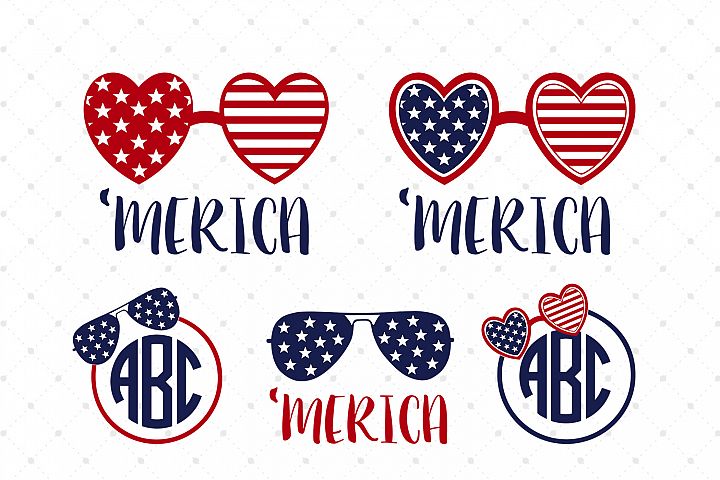 Download 4th of July Glasses SVG Cut Files