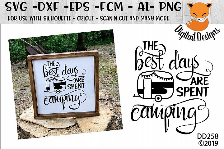 Download The Best Days Are Spent Camping Camper SVG (93799) | Cut ...