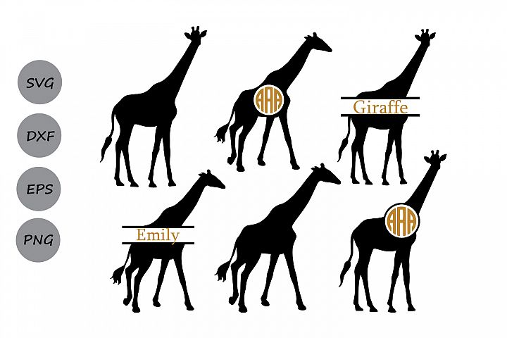 Download Giraffe SVG File, giraffe monogram svg, Giraffe Cut File, animal svg, giraffe silhouette files ...