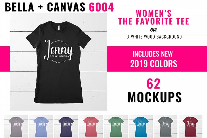 Download Bella Canvas 6004 Unisex Mockup Bundle, Womens T-Shirt (259466) | Mock Ups | Design Bundles