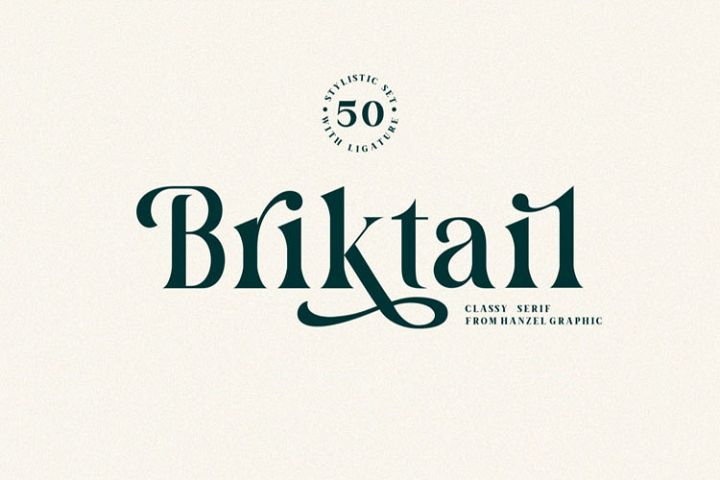 Briktail//Modern Serif Font