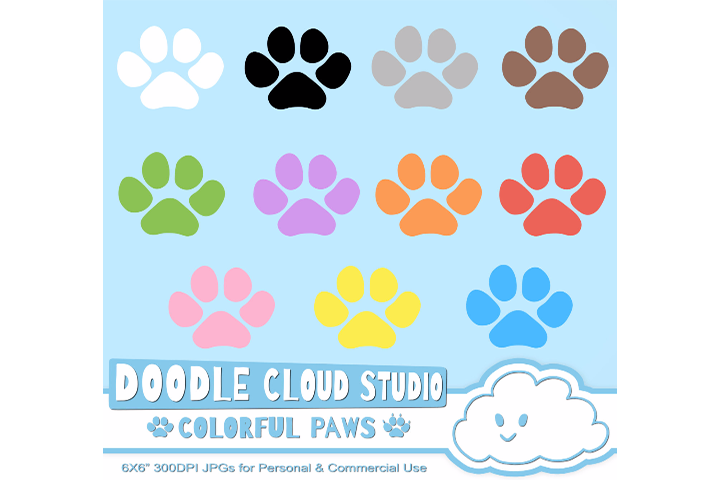 Printable Cat Pattern Paw Print Use The Outline For Crafts