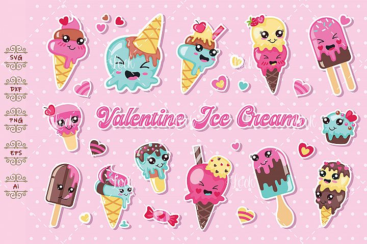 Cute Ice Cream Element