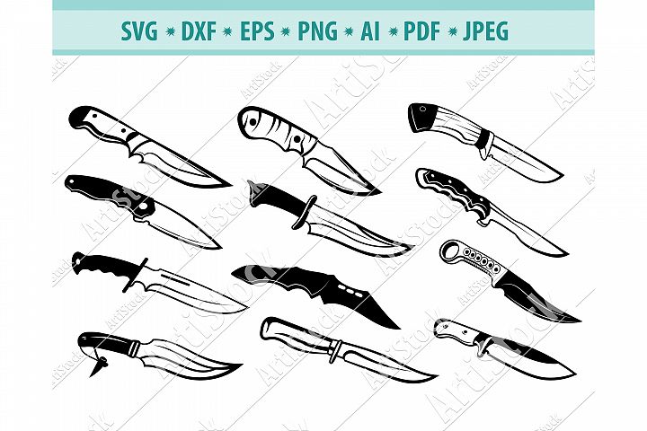 KNIFE SVG, Weapon svg, Knife clipart, Arm svg, Dxf, Png ...