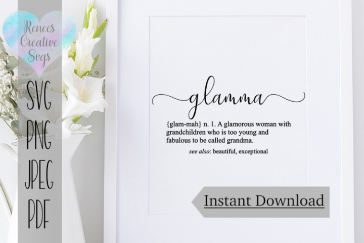 Download Definition of Glamma| Quote | SVG Cutting File
