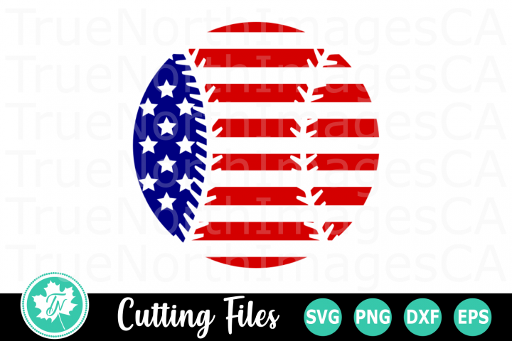Download Baseball American Flag - An American SVG Cut File