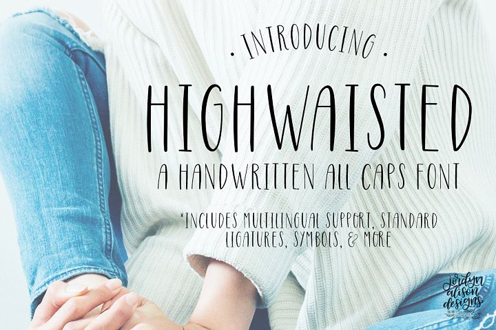 Highwaisted All Caps Skinny Font - Free Font of The Week