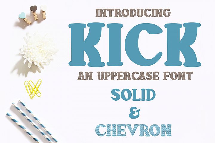 Kick Font - Solid and Chevron - Free Font of The Week