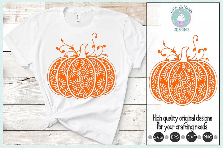 Download Pumpkin Mandala SVG Thanksgiving Autumn Zentangle svg (313358) | Sublimation | Design Bundles