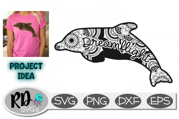 Download Dream Dolphin Mandala SVG - A Cricut or Silhouette Cut ...