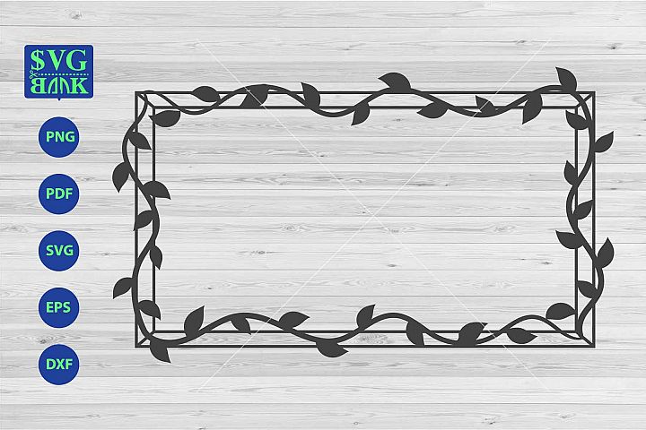 Rectangular frame svg, rectangular frame with vine frame svg (313728