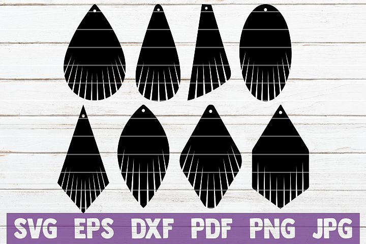 Download 16 Fringe Earring SVG Cut Files