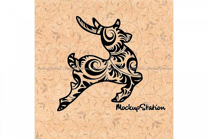 Download Christmas Deer Mandala SVG, Boho Winter Reindeer Home ...