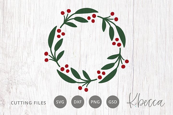 Berry Wreath SVG Cut Files (283390) | Illustrations | Design Bundles