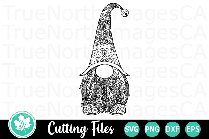 Gnome - A Zentangle SVG Cut File (408427) | Cut Files | Design Bundles