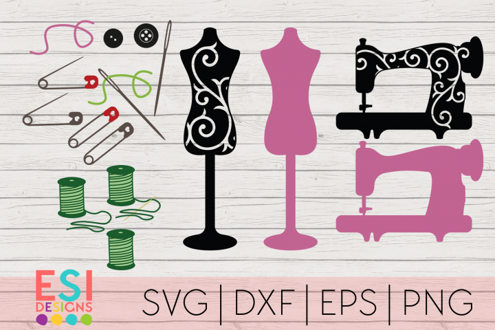 Download Sewing Designs Set | Hobby SVG | SVG, DXF, EPS, PNG