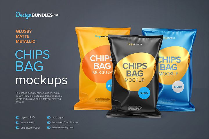 Chips Bag Mockups