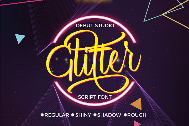 Glitter Script Font (30% Off)