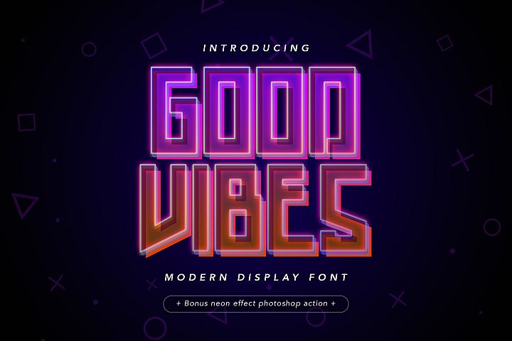 Good Vibes - Modern Neon Display Font