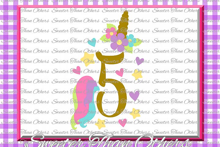 Fifth Birthday SVG, 5th Birthday Unicorn svg (24332 ...