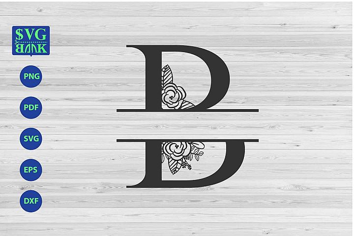 Download Split monogram letter B Svg, Alphabet floral initial logo B
