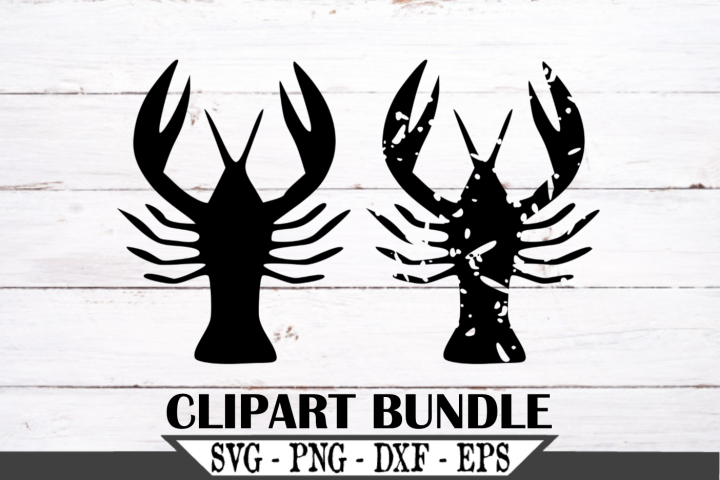 Regular And Distressed Crawfish Svg (531823) 