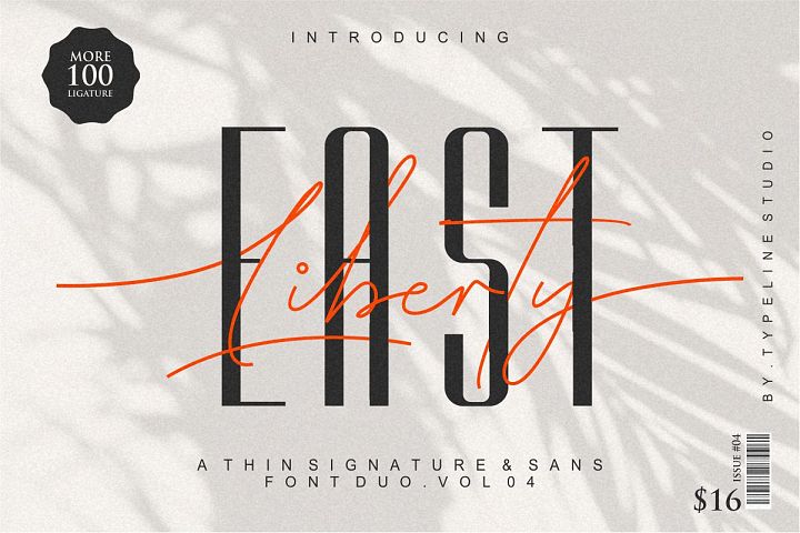 East liberty | Signature & sans serif