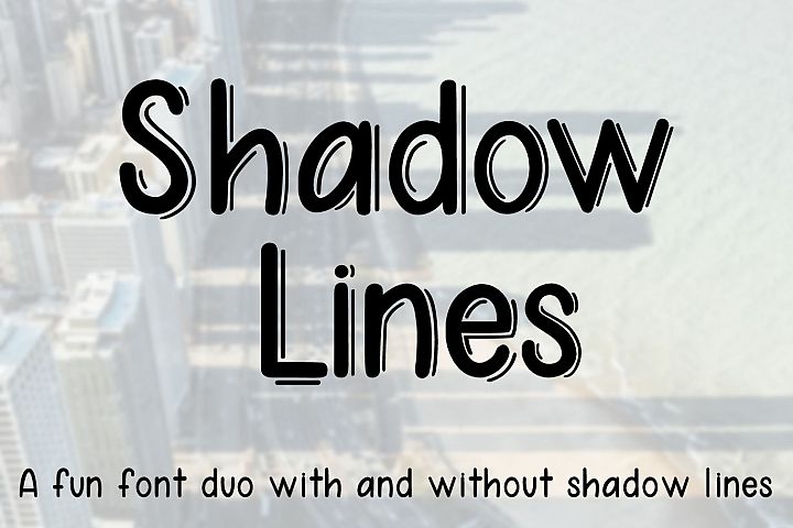 Shadow Lines - A fun font duo with and without shadow lines - Free Font of The Week
