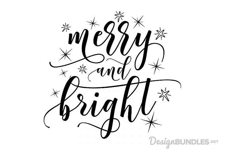 Merry and Bright - SVG