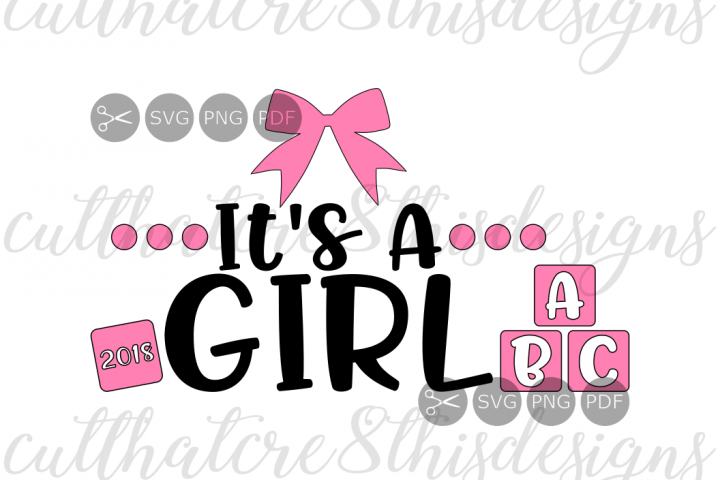 Download It's A Girl, Pink, Bows, Blocks, Baby Reveal, Shower ...