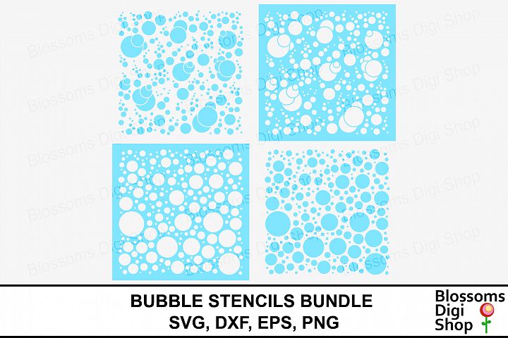 Bubbles Stencil Bundle (72733) | Cut Files | Design Bundles