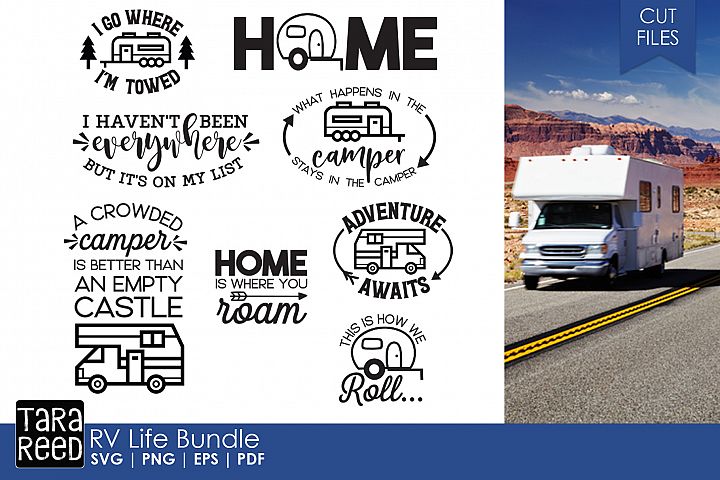 Download RV Life - Motorhome SVG and Cut Files for Crafters (80794 ...