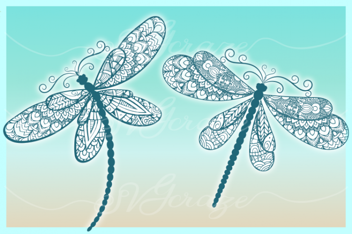 Download Dragonfly Mandala Zentangle Bundle Svg Dxf Eps Png Pdf Files - Free Design of The Week | Design ...