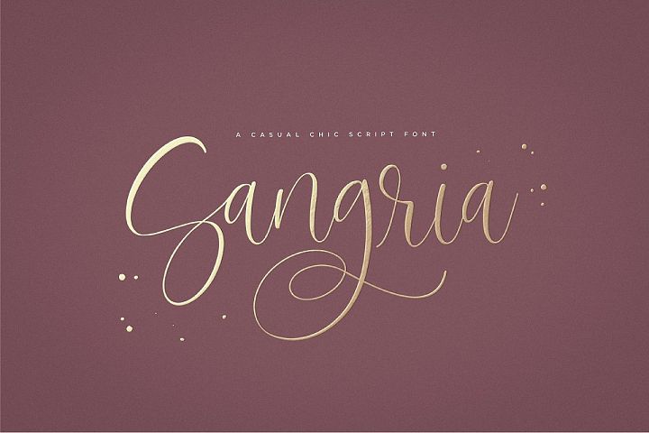 Sangria Script Font