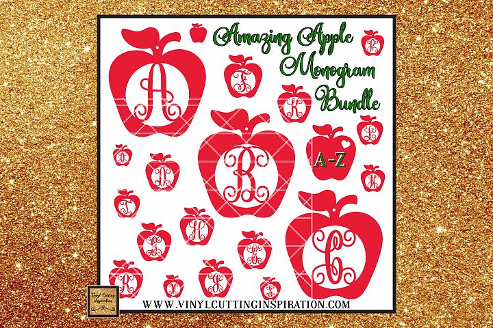 Download Apple Svg, Teacher Appreciation Svg, Monogram Bundle Svg ...