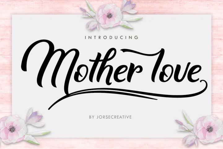Mother love - Free Font of The Week