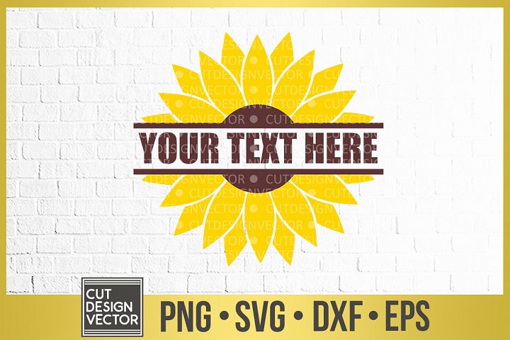 Download Sunflower Split Monogram SVG (303606) | Monograms | Design Bundles