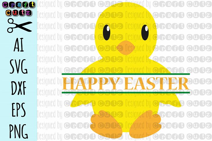 Download Baby Chicks Monogram, Happy Easter, AI, SVG, DXF, EPS, and PNG (66510) | SVGs | Design Bundles