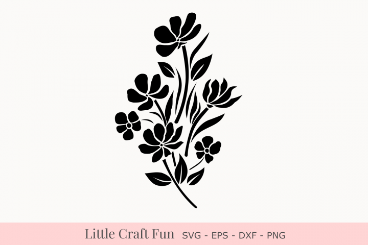 Download Flowers Silhouette Svg, Florals Silhouette Svg, Silhouette ...