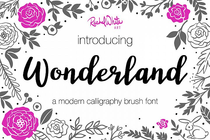 Wonderland, a modern calligraphy font