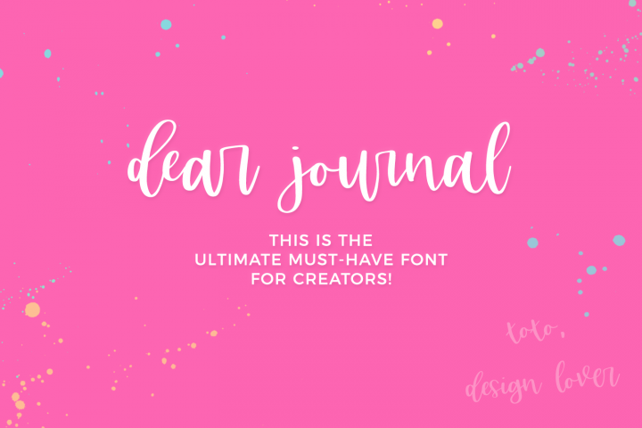 Dear Journal Calligraphy Font - Free Font of The Week
